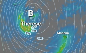 Depress&atilde;o THERESE traz chuva forte, vento e mar agitado