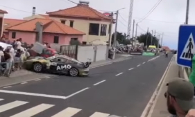 Acidente com carro de Rali fere 3 pessoas, nos Canhas