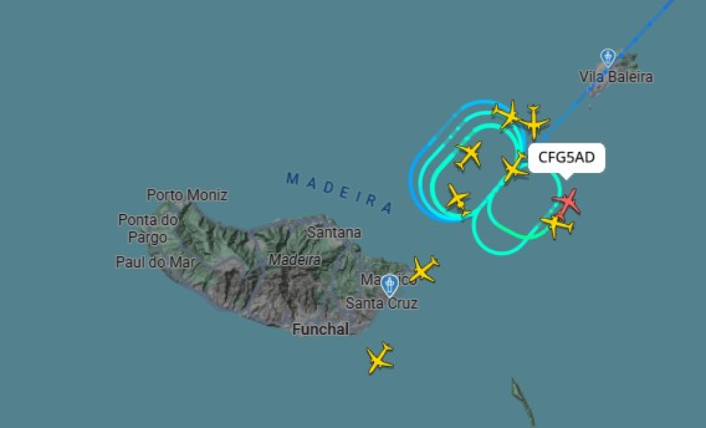 Aviões às voltas no Aeroporto da Madeira