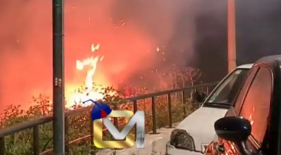 Inc&ecirc;ndio ontem &agrave; noite em Machico pr&oacute;ximo a viaturas