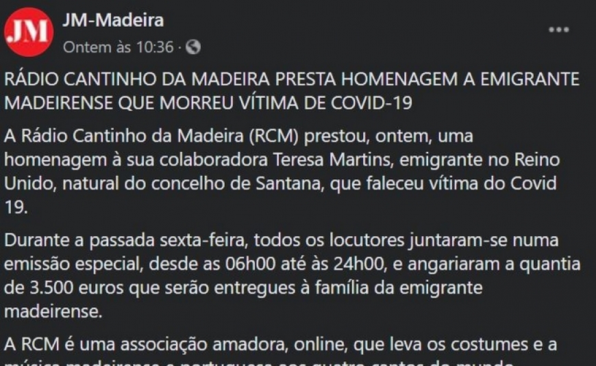 RCM no JM-Madeira