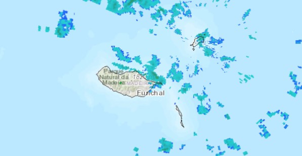 Previsão de chuva fraca