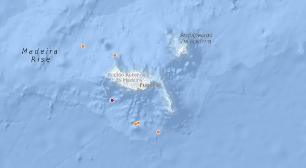 Sismo a Sudoeste da Ponta do Sol