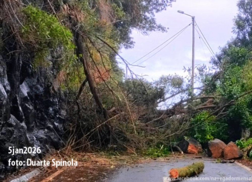 Derrocada fecha estrada em São Jorge