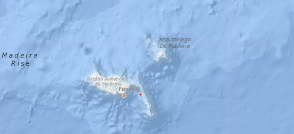 Sismo a Norte do Porto Santo