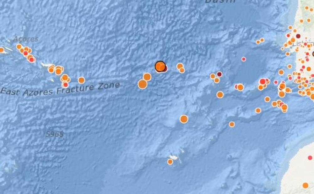 Novo sismo na região Madeira-Tore