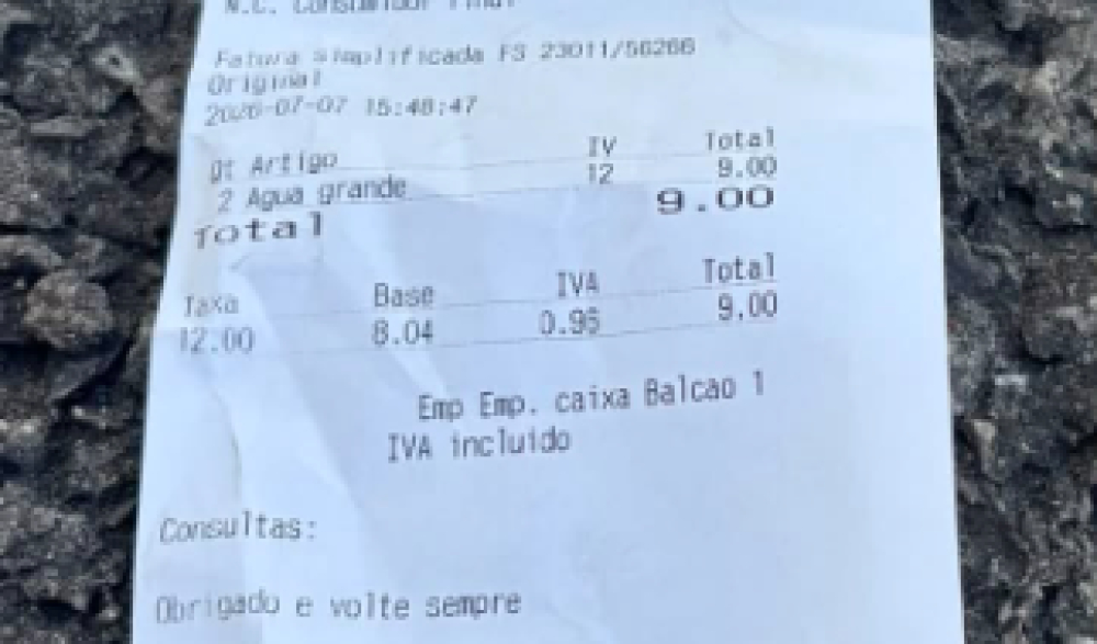 Duas águas por 9 euros em espaço de restauração de Machico geram onda de críticas nas redes sociais