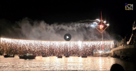 Fant&aacute;stica cortina de fogo, em C&acirc;mara de Lobos (com v&iacute;deo)
