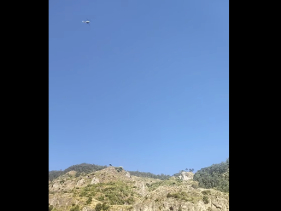 Inc&ecirc;ndio na Meia L&eacute;gua aciona helic&oacute;ptero