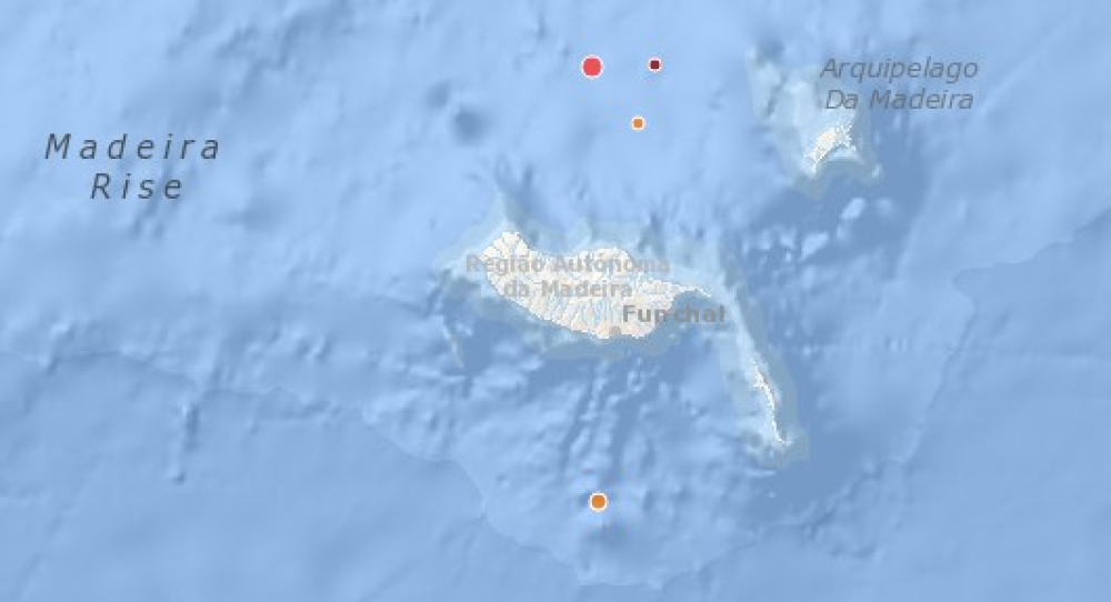 Pequeno sismo a Noroeste do Porto Santo