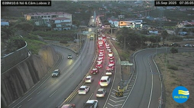 Viatura avariada em Santa Rita