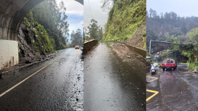 Estradas condicionadas no Curral das Freiras devido ao mau tempo