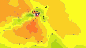 Vento forte a partir de amanh&atilde; acima de 100km/h nas terras altas