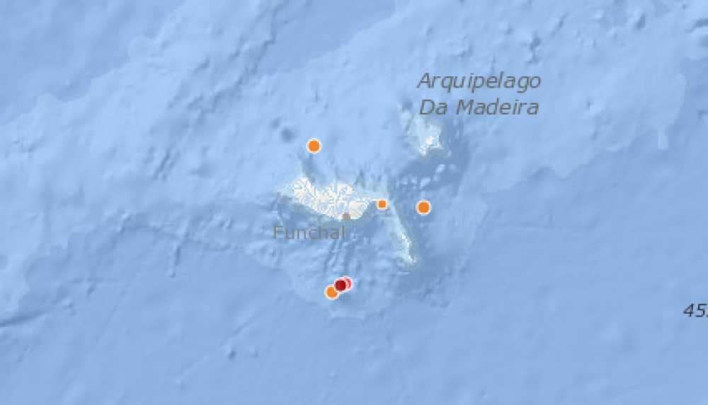 Sismo a Sul do Funchal