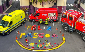 Criatividade dos Bombeiros Sapadores do Funchal transforma miss&atilde;o em mensagem de esperan&ccedil;a