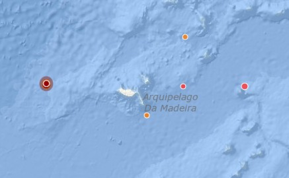 Sismo de 3.8 na Região da Madeira