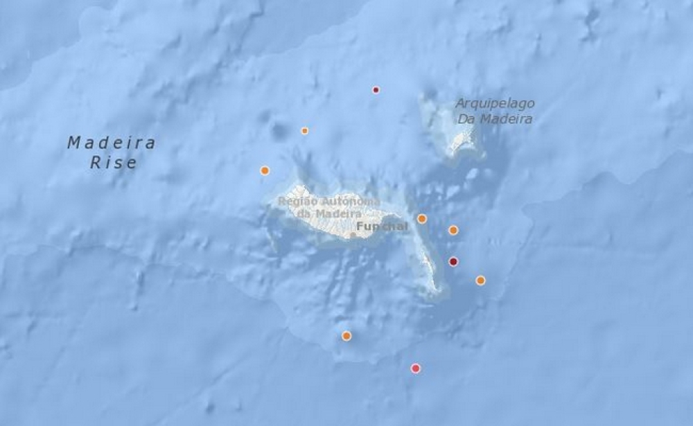 Dois sismos na Madeira no dia de hoje