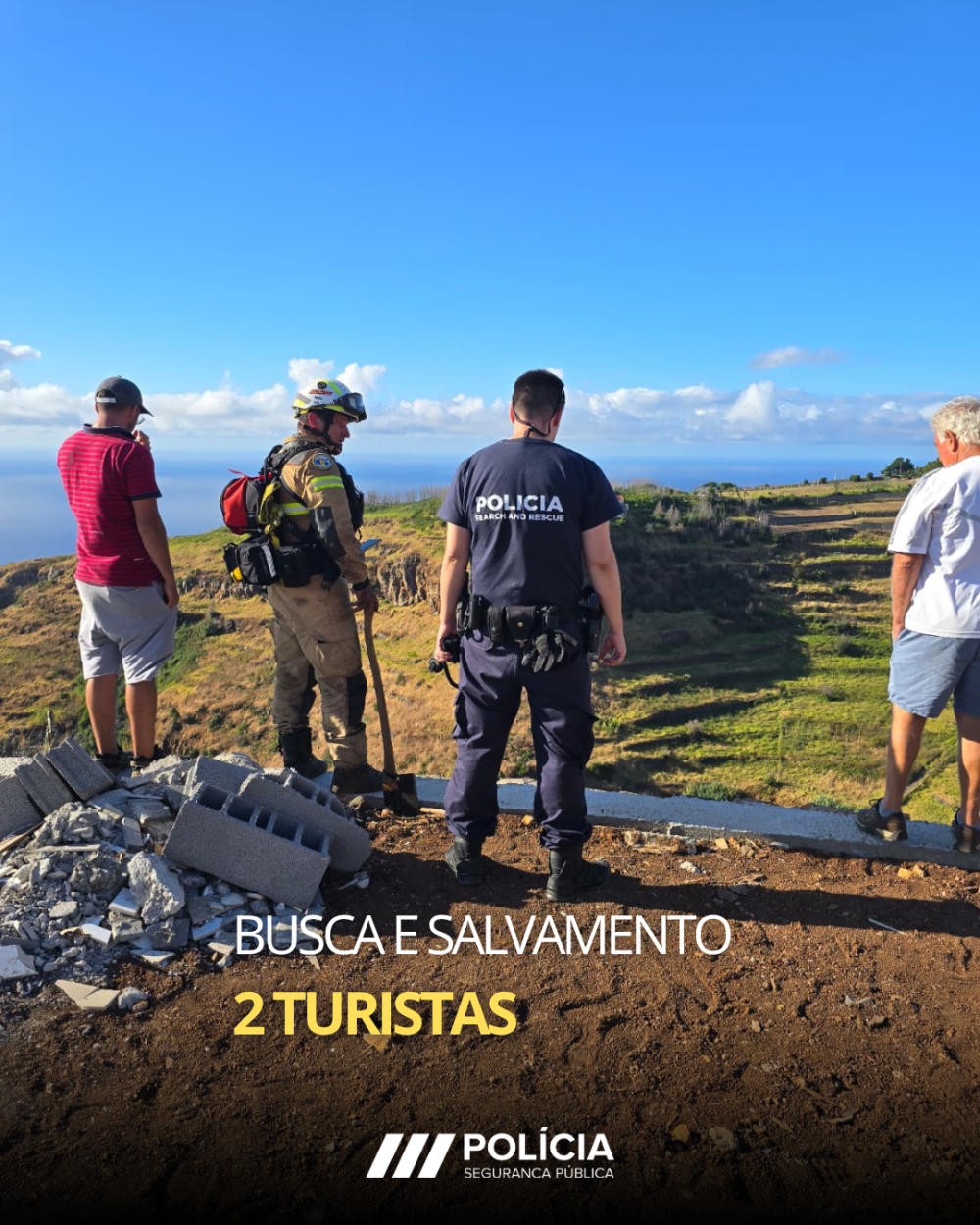 PSP resgatou turistas perdidos em São Vicente