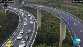 Acidente no t&uacute;nel da Quinta Grande causa filas de tr&acirc;nsito