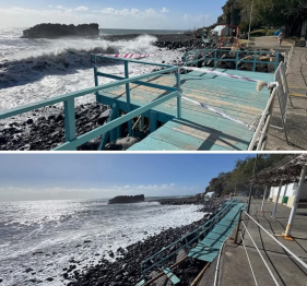 Tempestade Leonardo destr&oacute;i acesso &agrave; Praia Formosa