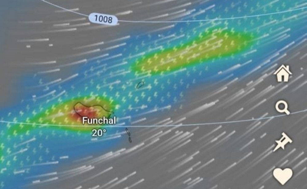 Chuva forte e trovoada podem estar de regresso na Madeira. Consulte a previsão.