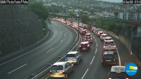 Caos na Via R&aacute;pida devido a acidente