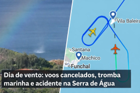 Dia de vento: voos cancelados, tromba marinha e acidente na Serra de &Aacute;gua