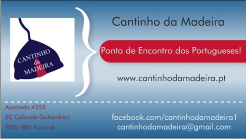 Cartão Cantinho da Madeira