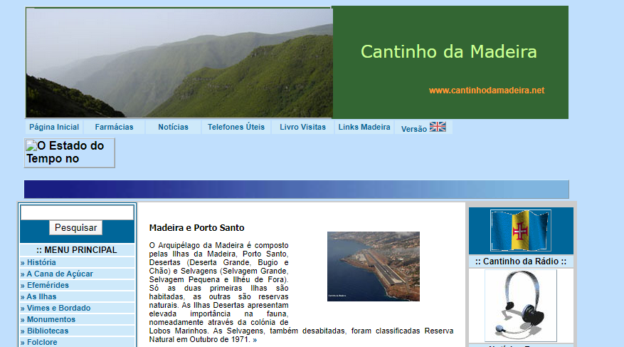 Site do Cantinho da Madeira 2017